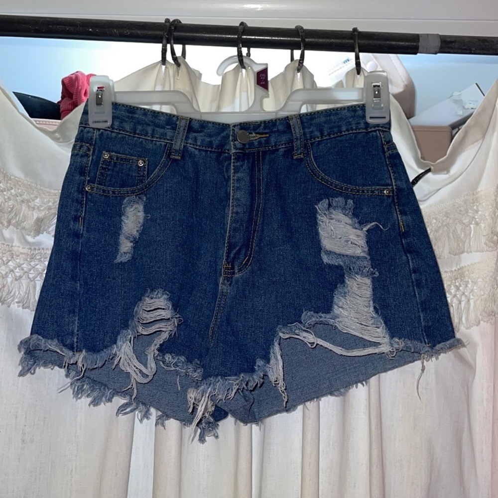 Distressed Jean Shorts